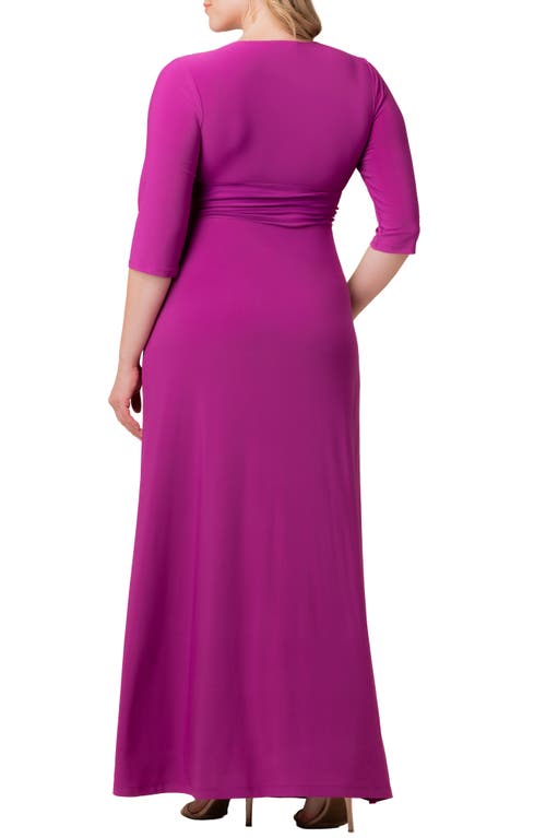 Kiyonna Evening Romance Stretch Jersey Gown In Purple