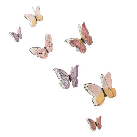 Butterfly Dreams 3-Dimensional Wings Colorful Wall Decals/Stickers