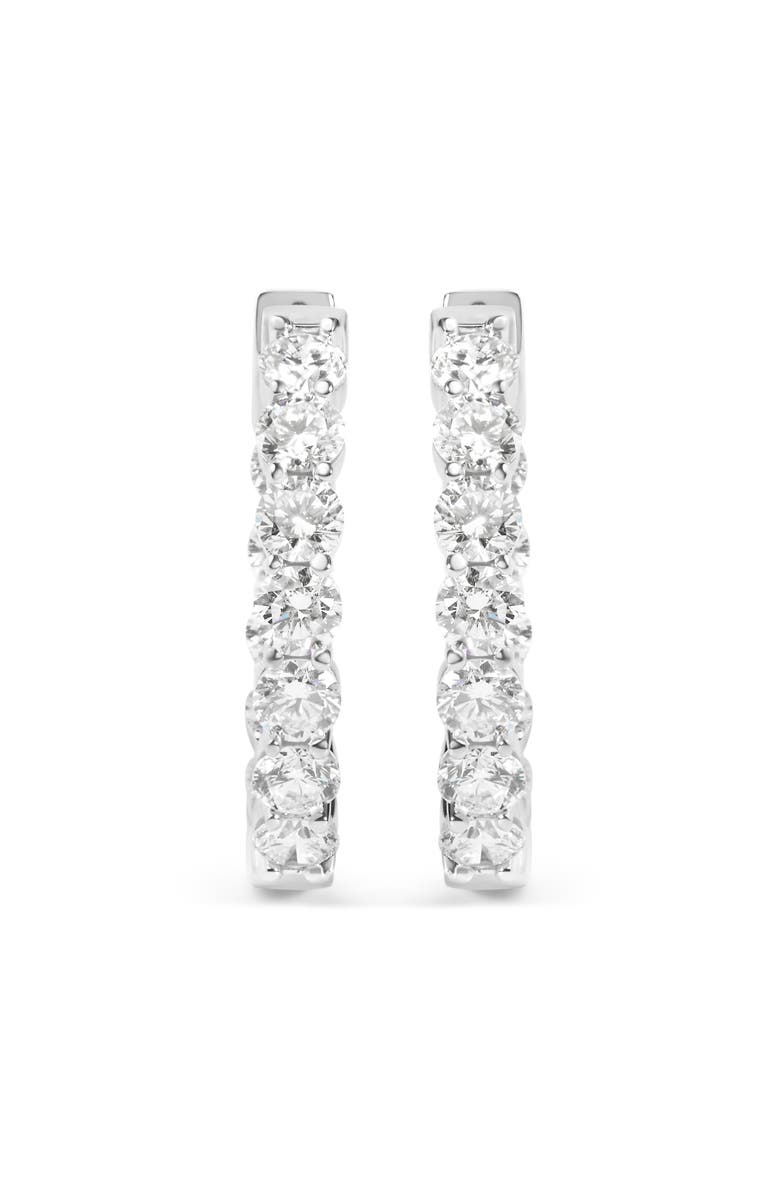 Haus of Brilliance 14K White Gold 5.00 Cttw Lab-Grown Diamond Inside Out Hoop Earrings, Alternate, color, White Gold