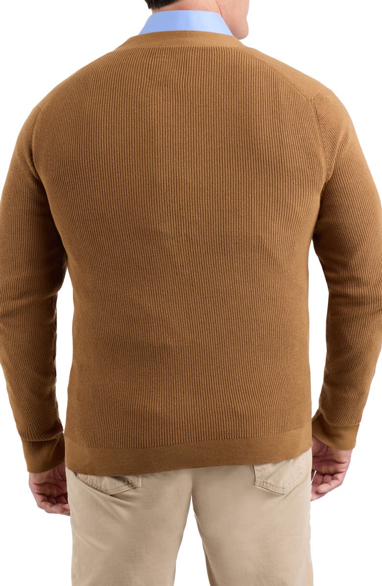 XRAY V-Neck Sweater Cardigan, Alternate, color, British Khaki