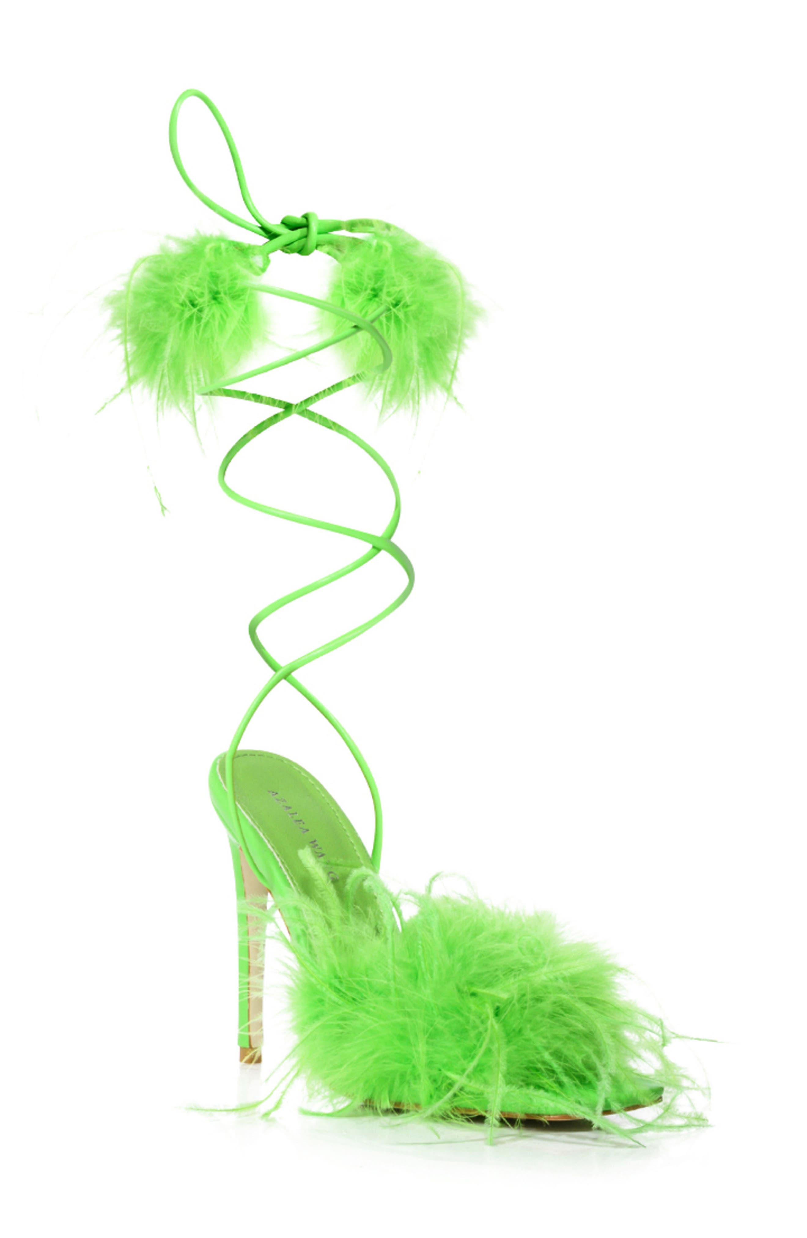 AZALEA WANG Penn Feather Ankle Wrap Sandal, Main, color, 