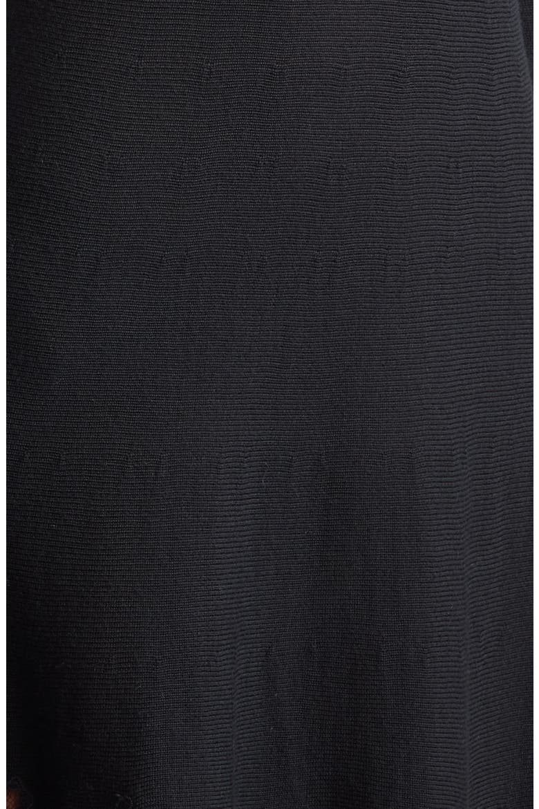 Clemence Long Sleeve Lace Dress, Alternate, color, NOIR