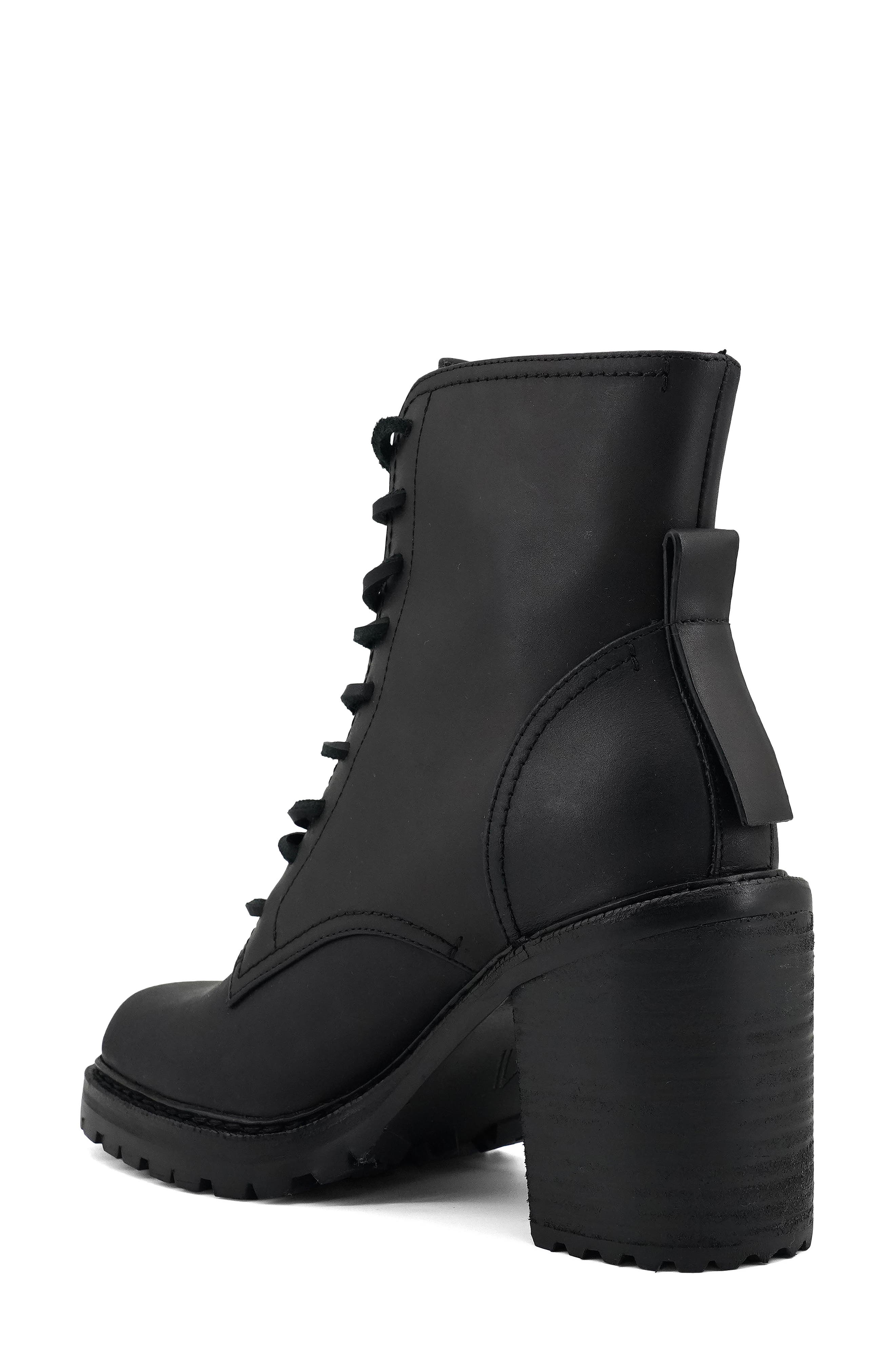 Artisan Crafted By Zigi Semi High Lace-Up Boot, Alternate, color, Black Leather