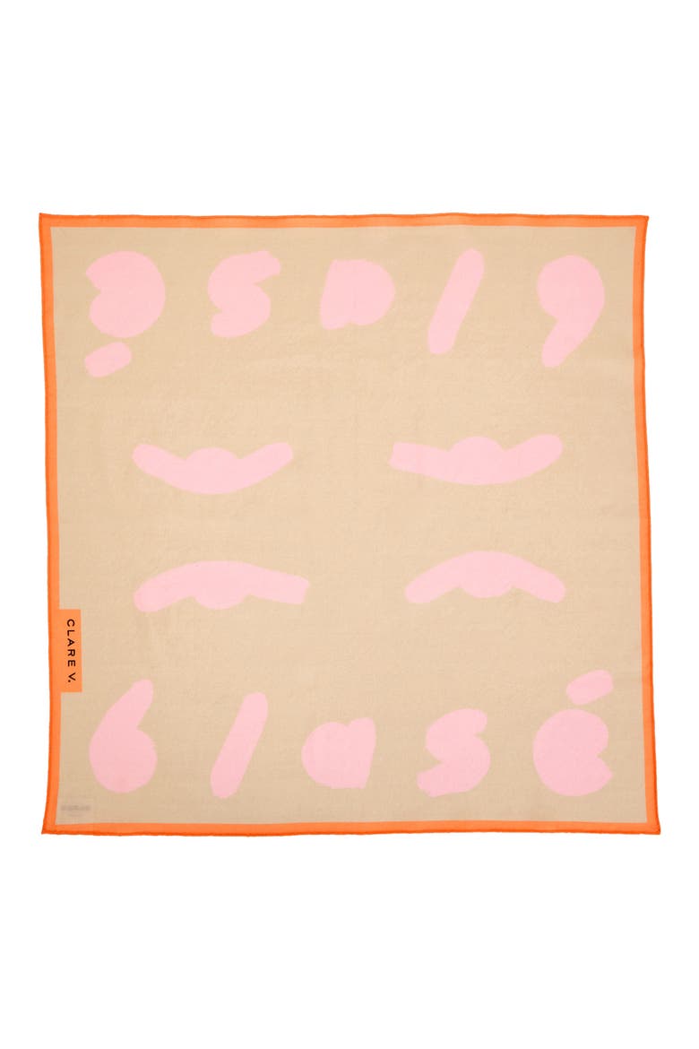 Blase Eyes Cotton Scarf, Main, color, KHAKI