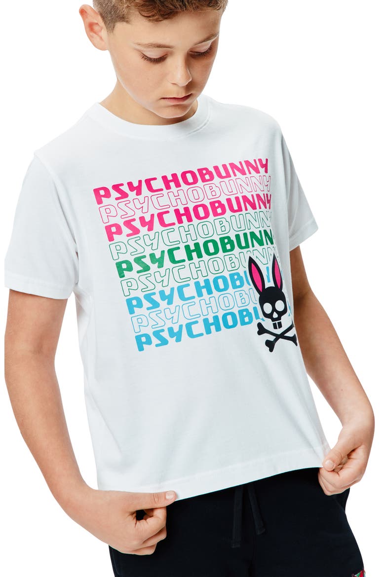 Kids' Landon Wordmark Tee, Alternate, color, WHITE