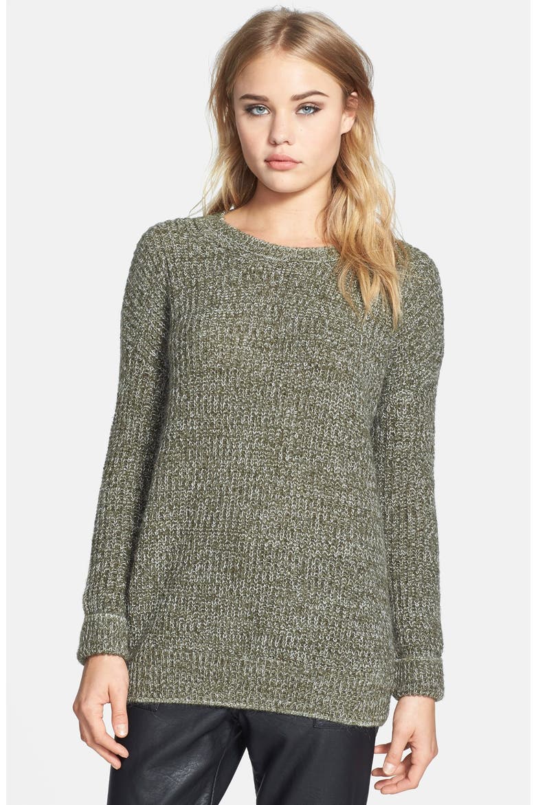 Ribbed Sweater (Nordstrom Exclusive), Main, color, KHAKI/ OLIVE