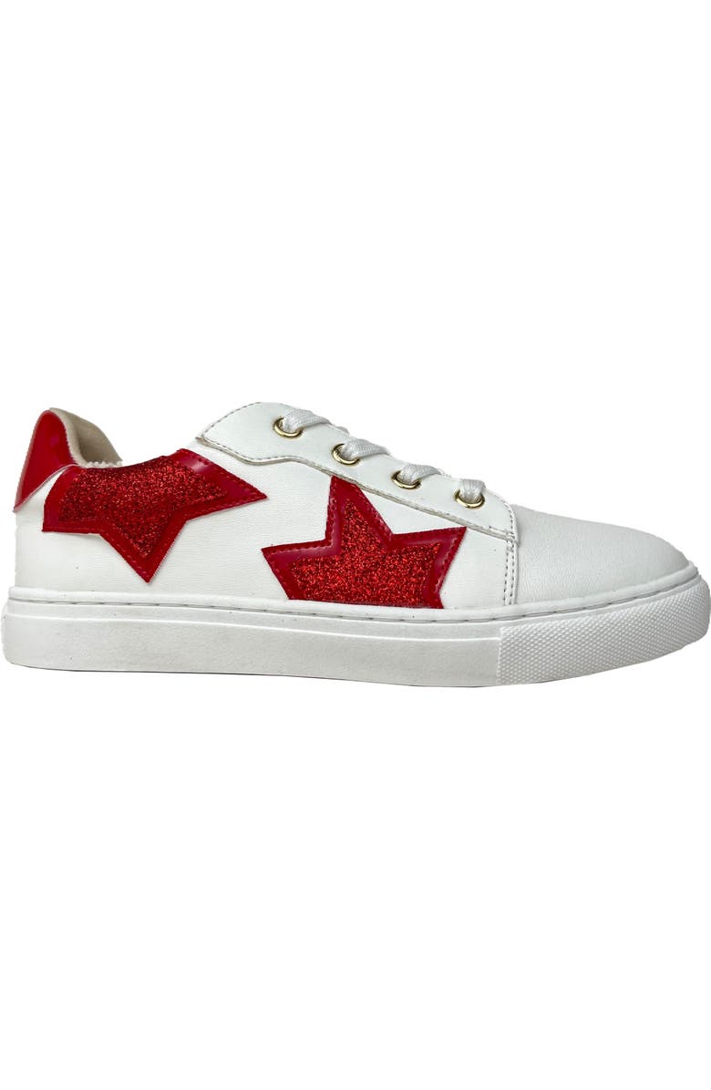 Yosi Samra Kids' Miss Harper Sneaker, Alternate, color, Red Glitter