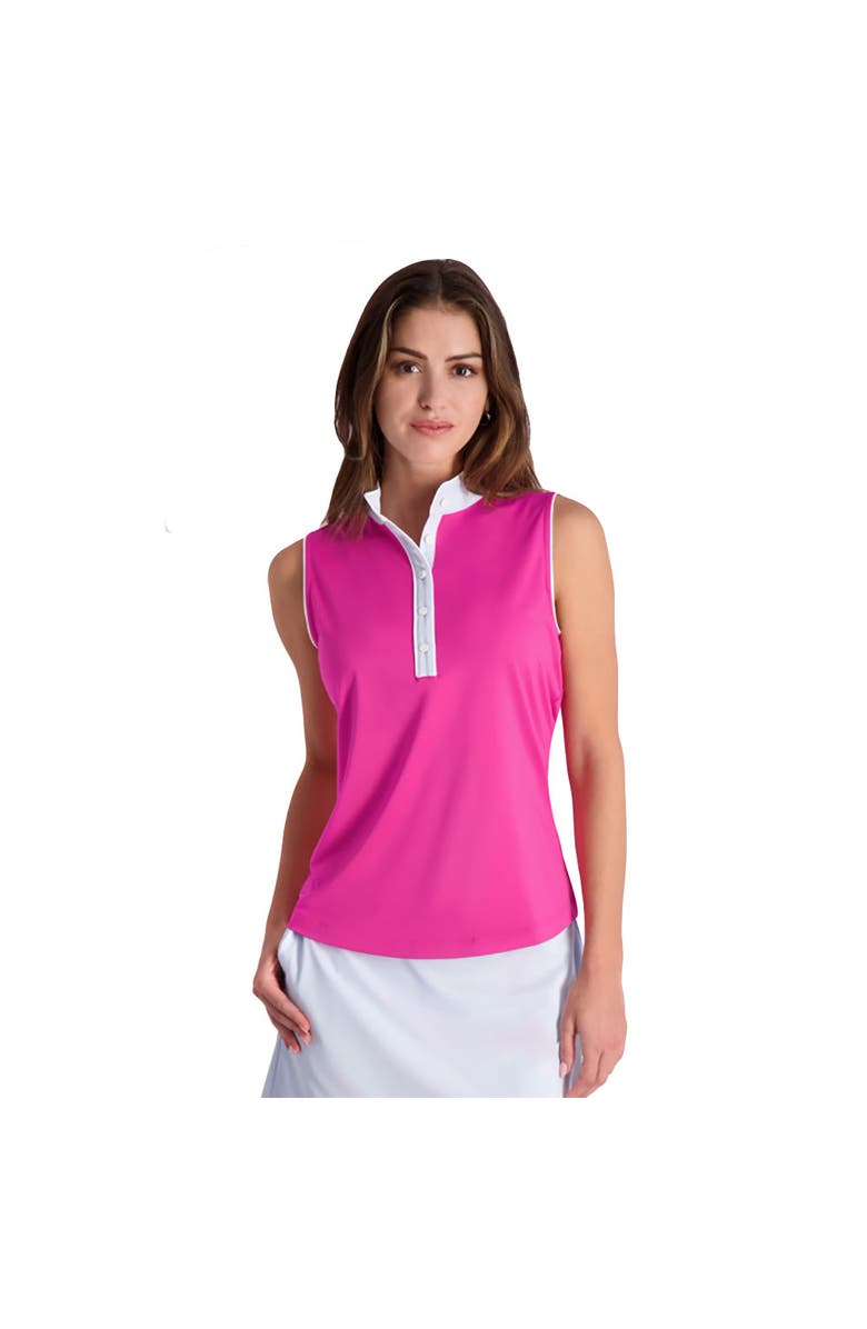 Fairway & Greene Daisy Sleeveless Womens Golf Polo, Main, color, Pink Lady