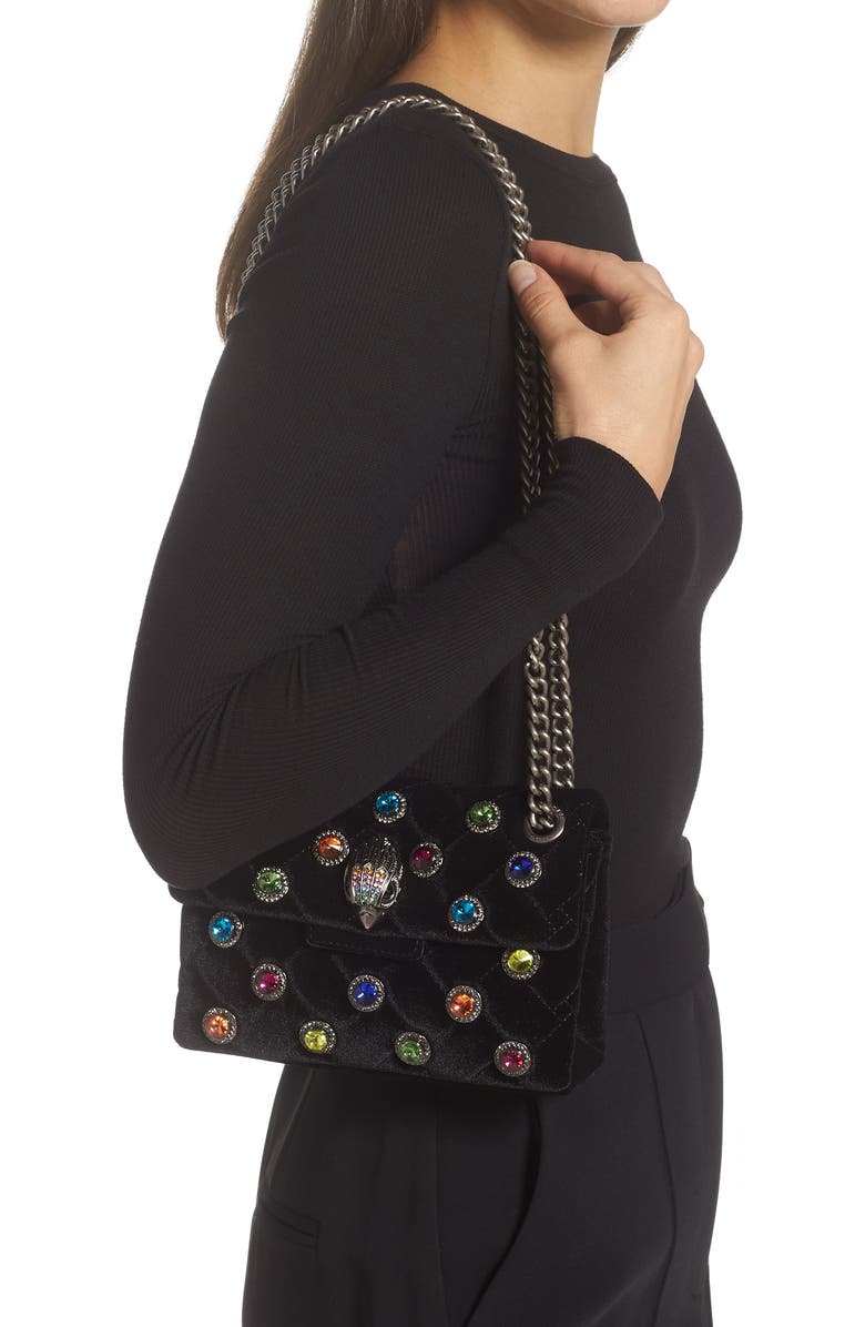 Kurt Geiger London Mini Kensington Velvet Crossbody Bag, Alternate, color,