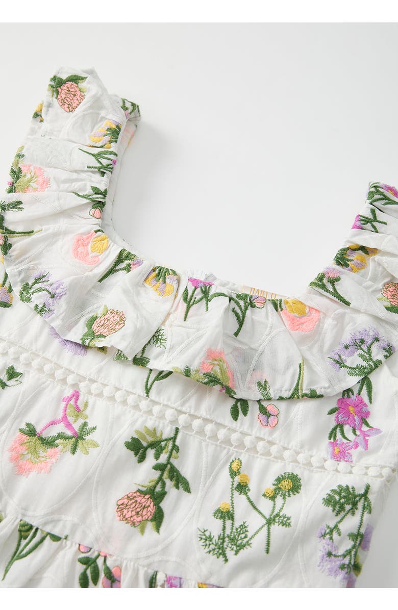 Marlo Kids Emely Frill Embroidered Maxi Dress, Alternate, color, Floral
