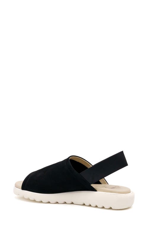 Amalfi By Rangoni Bahamas Slingback Sandal In Black Long Beach Black Elastic