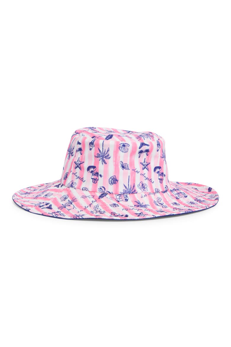 Reversible Wide Brim Bucket Hat, Alternate, color, PINK