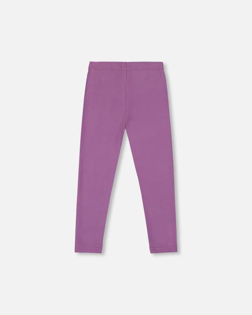 Deux Par Deux Super Soft Ribbed Leggings In Purple