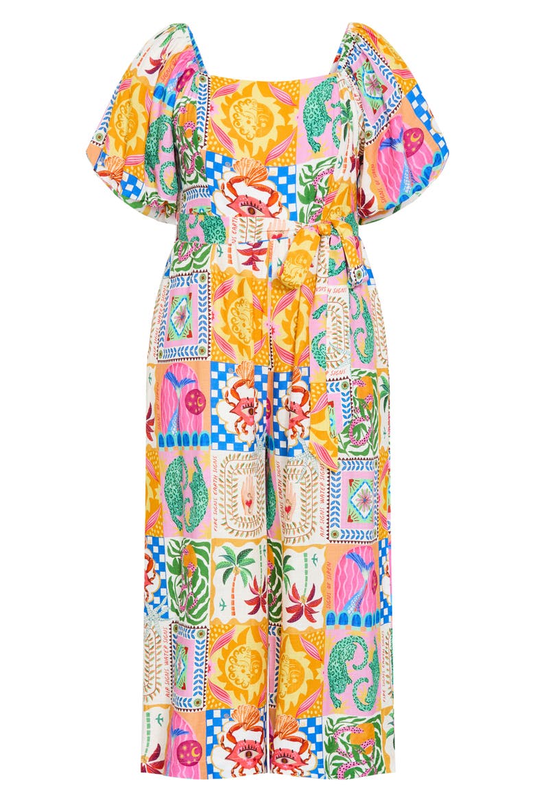 Positano Patchwork Print Jumpsuit, Alternate, color, POSITANO PRINT