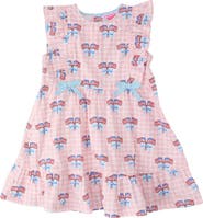 RuffleButts Sleeveless Pinafore Bow Dress