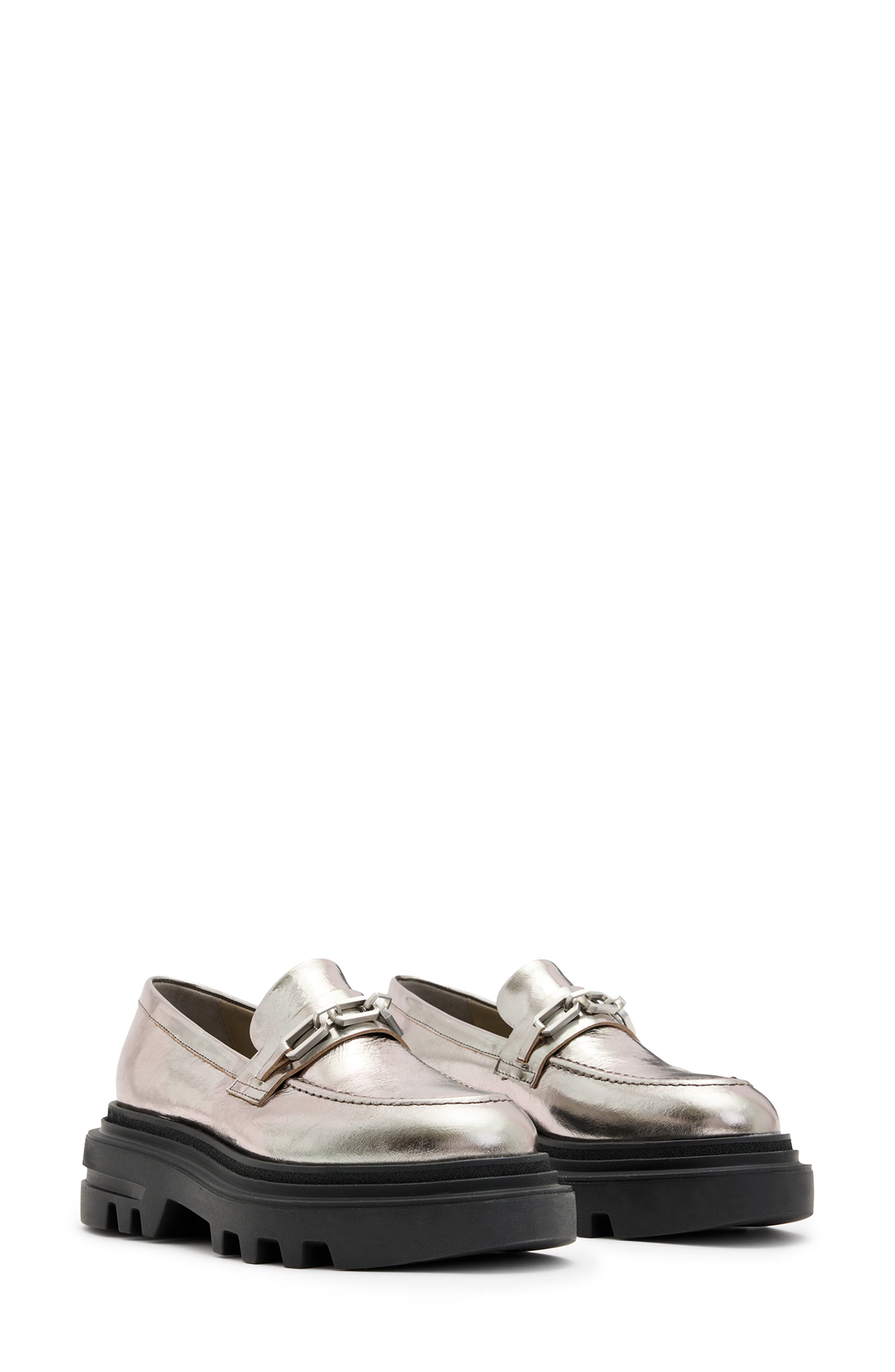AllSaints Alexia Lug Sole Loafer, Main, color, 