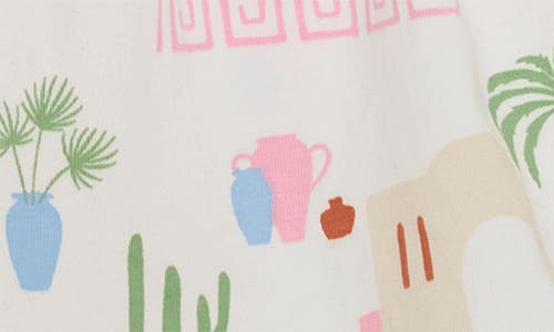 TINY TRIBE TINY TRIBE MEDITERRANEAN PRINT DRESS & ATTACHED BLOOMERS 
