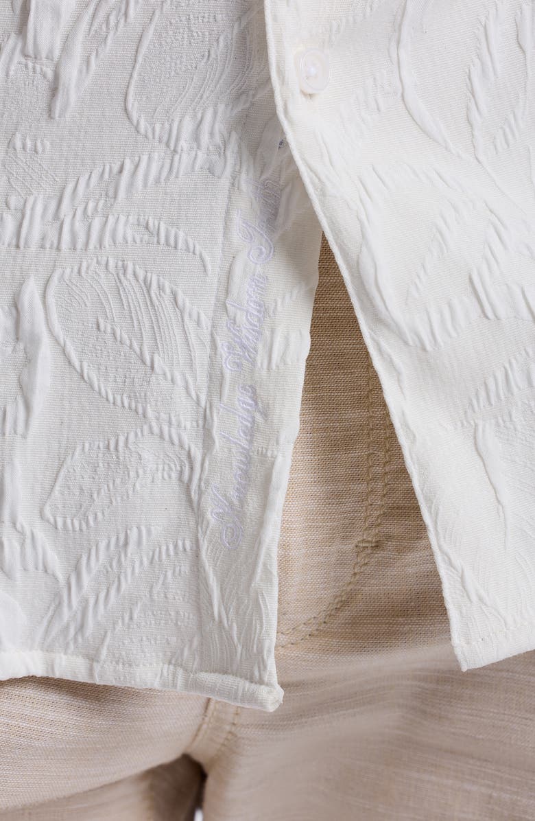 Robert Graham Eucalyptus Texture Button-Up Shirt, Alternate, color, White