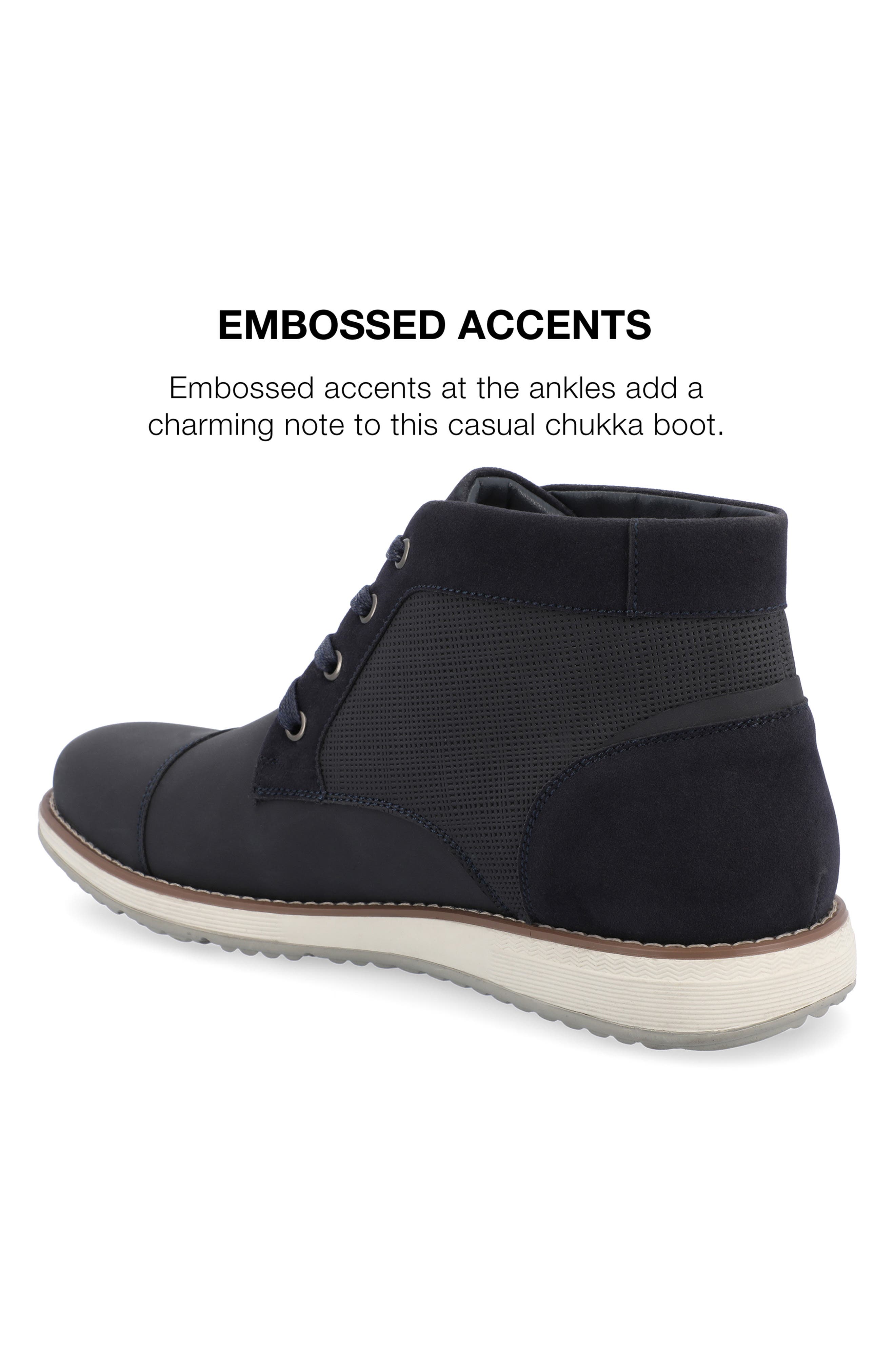 VANCE CO Austin Cap Toe Chukka Boot - Wide Width, Alternate, color, Navy