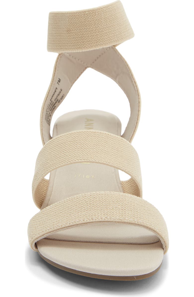 Anne Klein Barnett Wedge Ankle Strap Sandal, Alternate, color, Natural