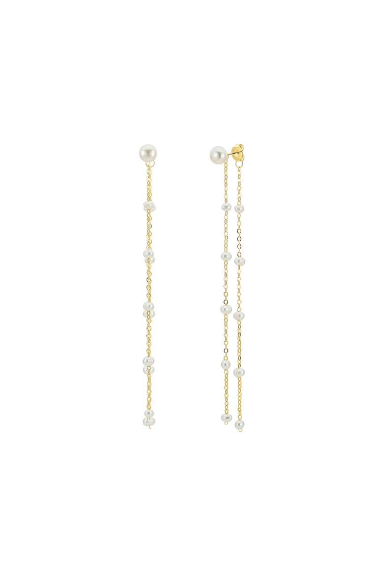 Lara Pearl Drop Earrings, Main, color, Gold