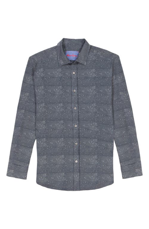 Robert Graham Doyer Knit Button-up Shirt In Blue