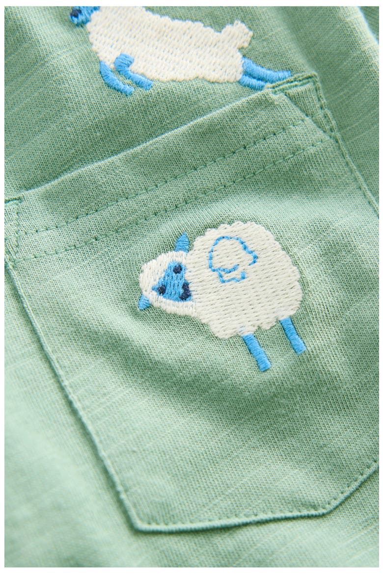 Kids' Embroidered Cotton Slub Polo, Alternate, color, SHEEP
