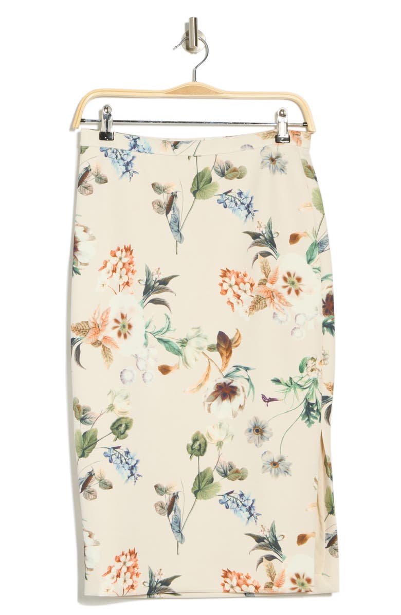 T Tahari Floral Scuba Pencil Skirt, Alternate, color,