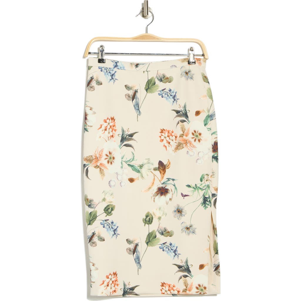 T TAHARI T TAHARI FLORAL SCUBA PENCIL SKIRT