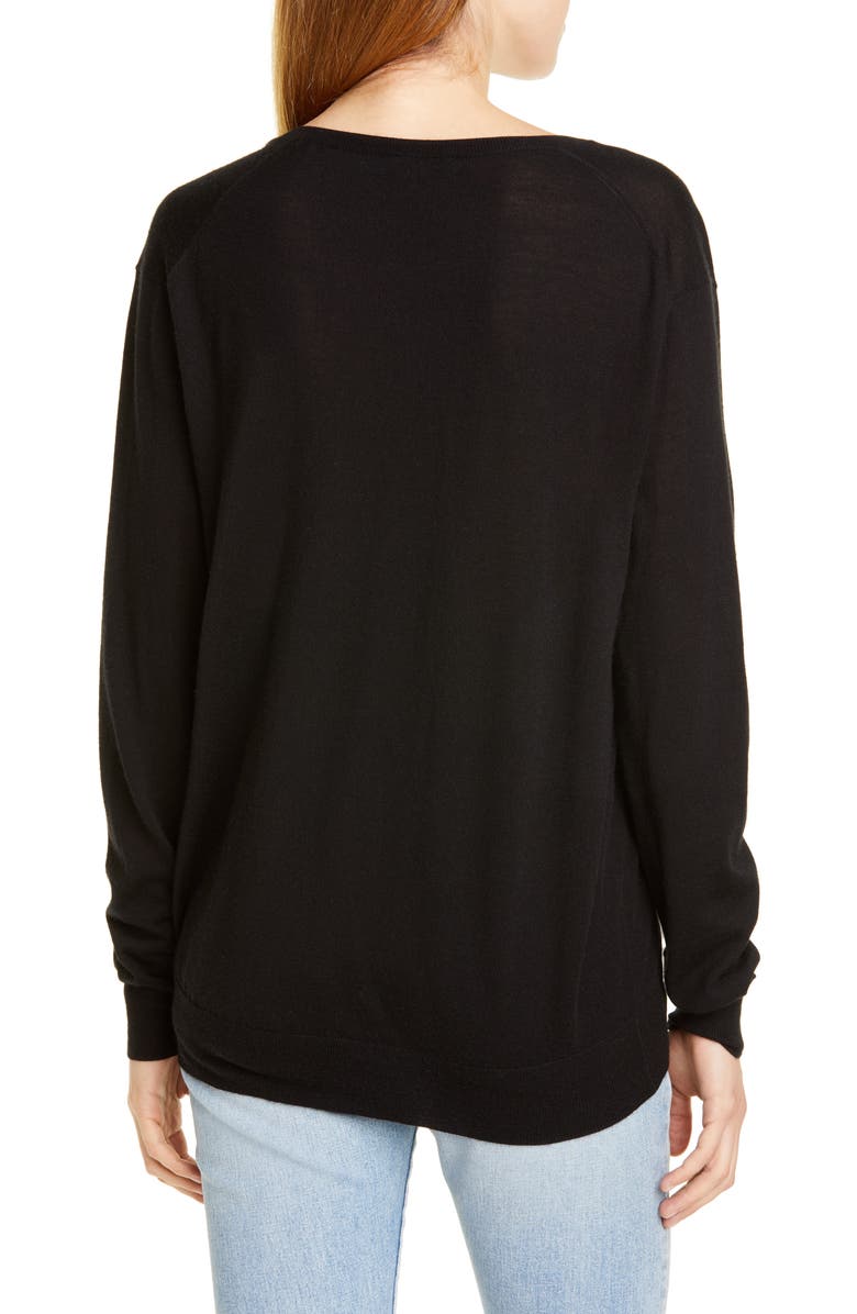 Polo Ralph Lauren V-Neck Wool, Silk & Cashmere Sweater, Alternate, color, 