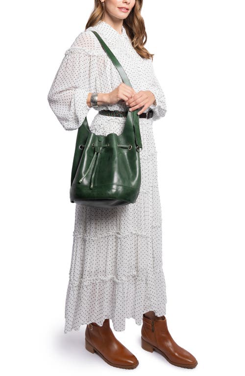Old Trend Lily Shoulder Bucket Bag In Green