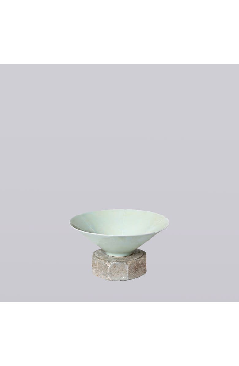 Cobalt Guild Celadon Porcelain Medium Conical Bowl, Alternate, color, White