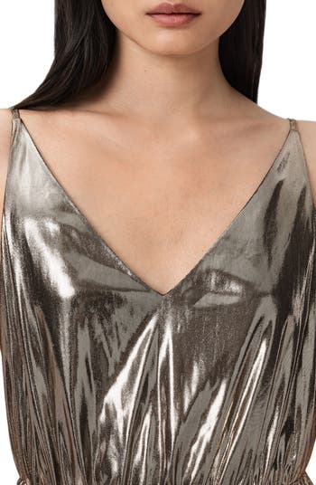 Spark Pleated Maxi Dress & Sweater Set