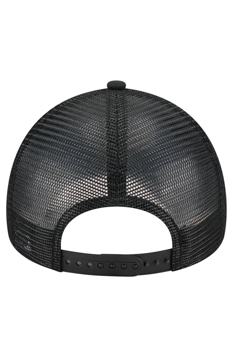 New Era Men's New Era Black Detroit Lions Bleached A-Frame 9FORTY Trucker Adjustable Hat, Alternate, color, 