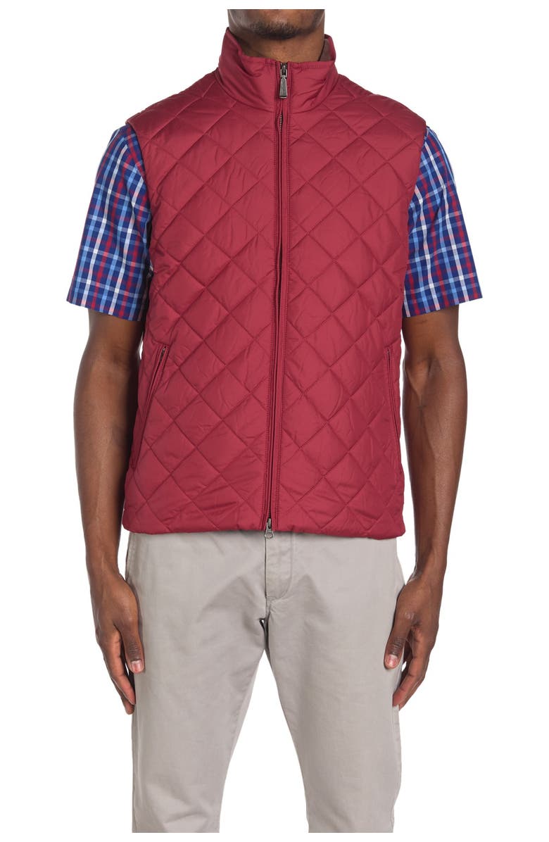 Brooks Brothers Quilted Zip Vest, Alternate, color, 