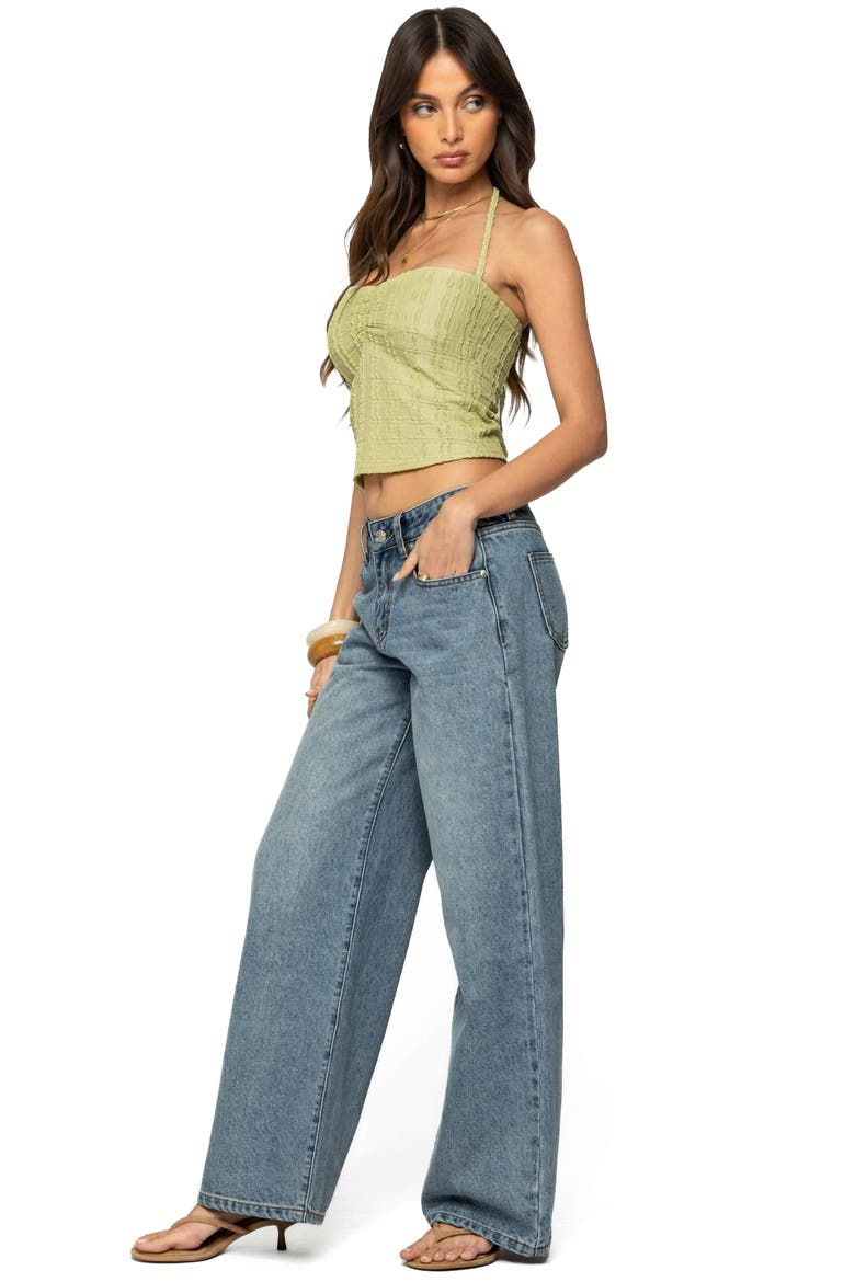 Galya Textured Halter Top, Alternate, color, SAGE