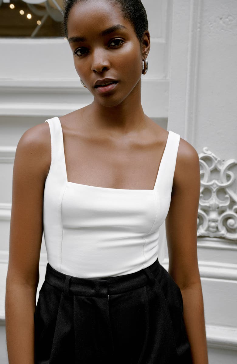 Marcella Anya Crop Camisole, Alternate, color, Off White