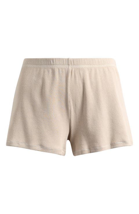 Cotton Rib Loose Shorts (Regular & Plus)