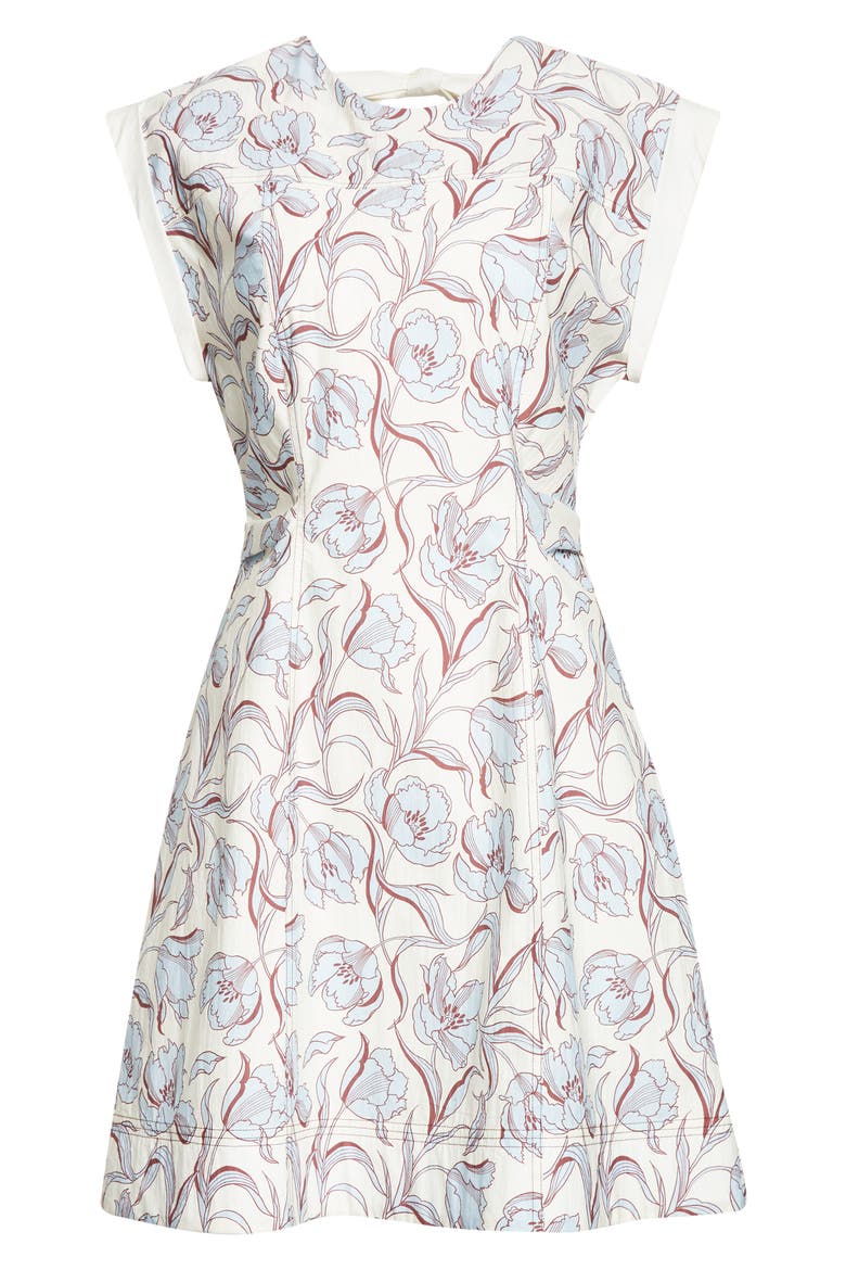 Floral Minidress, Alternate, color, SKY BLUE MULTI