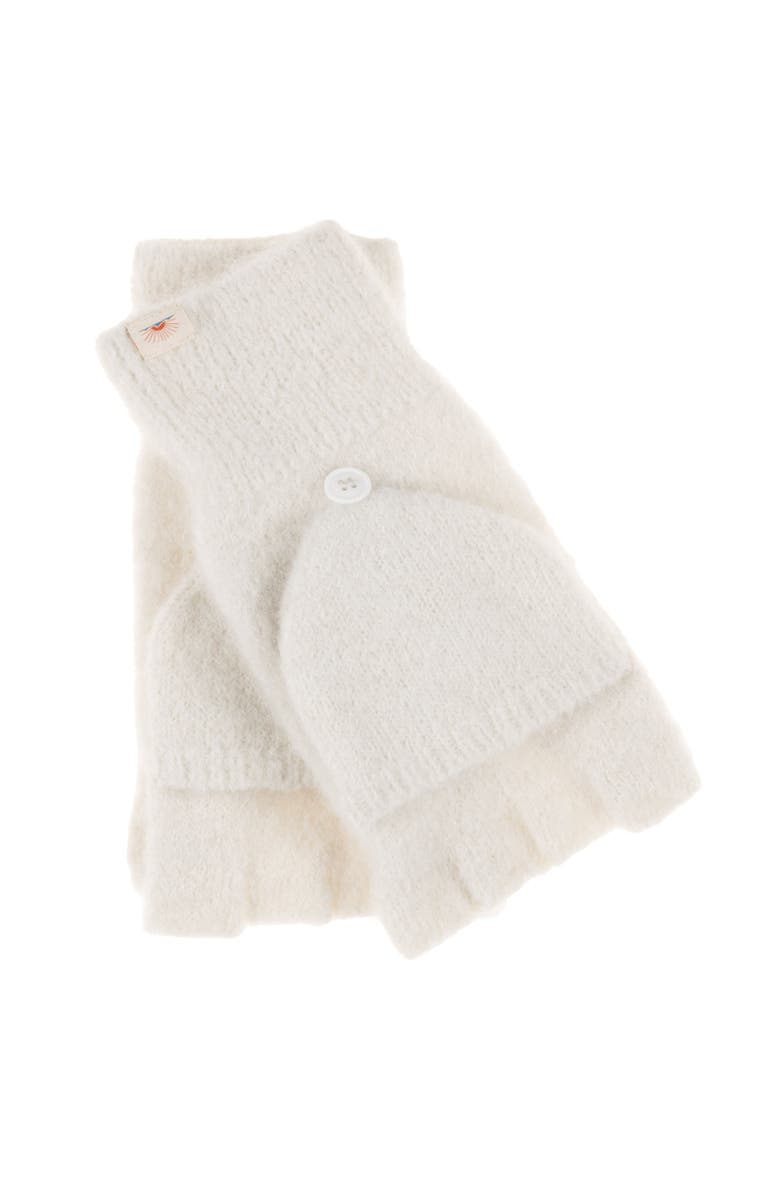 Faherty Northern Lights Mitten, Main, color, Antique White