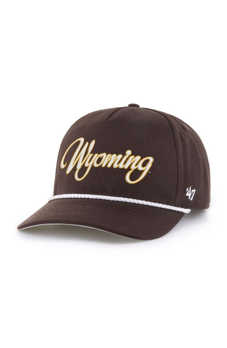 '47 Men's '47 Brown Wyoming Cowboys Overhand Hitch Adjustable Hat, Alternate, color, 