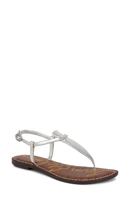 Sam Edelman Gigi Thong Sandal Soft Silver Metallic In Silver 48