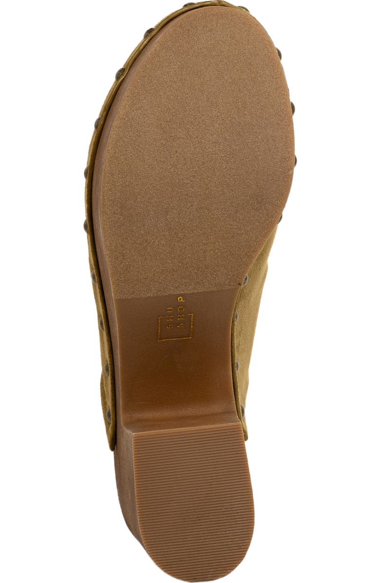 SHUSHOP Gigi Platform Clog, Alternate, color, Olive Suede