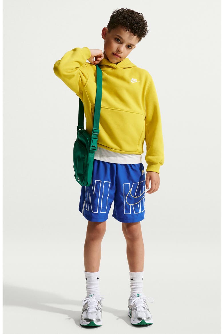 Kids' Nike Dri-FIT Multi Woven Shorts, Main, color, GAME ROYAL/ WHITE/ TOPAZ