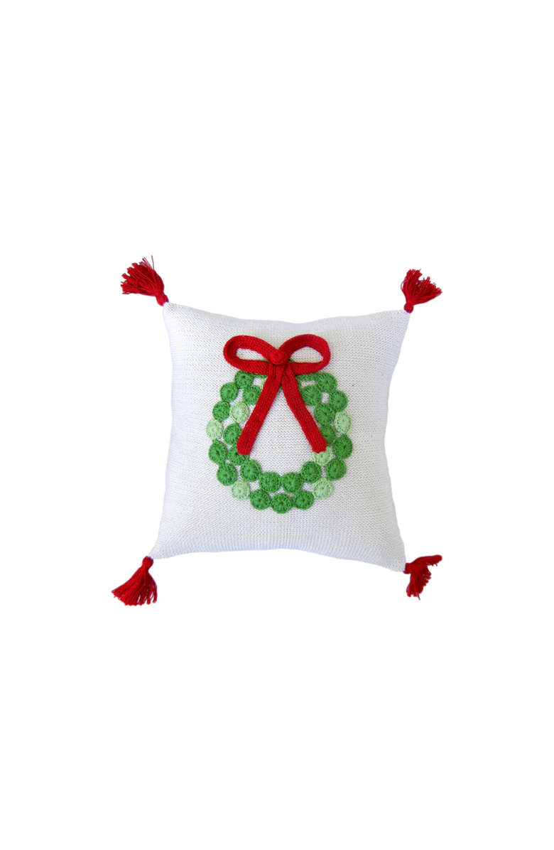 Melange Collection 10" Wreath Pillow, Main, color, 