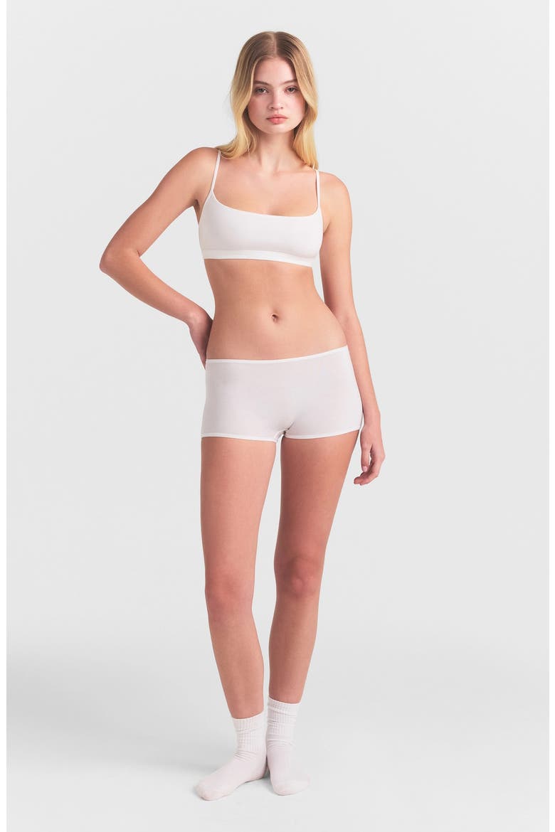 EVERYDAY COTTON BOYSHORT, Alternate, color, SNOW