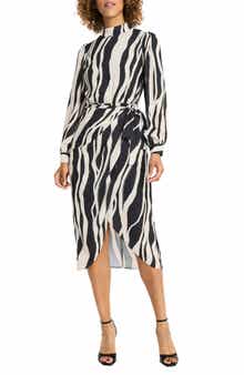 Maggy London Long Sleeve Tulip Midi Dress