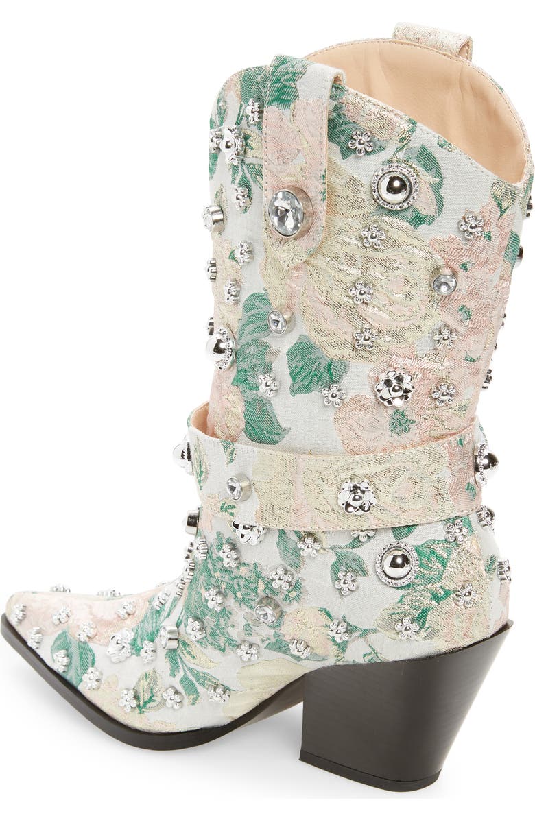 AZALEA WANG Diligent Embroidered Western Boot, Alternate, color, Blush