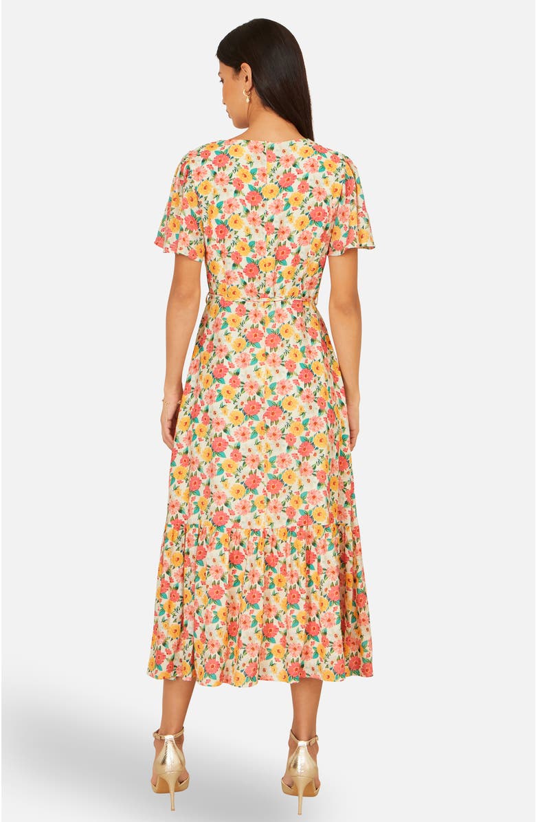 Yumi Midi Tea Dress, Alternate, color, Multi