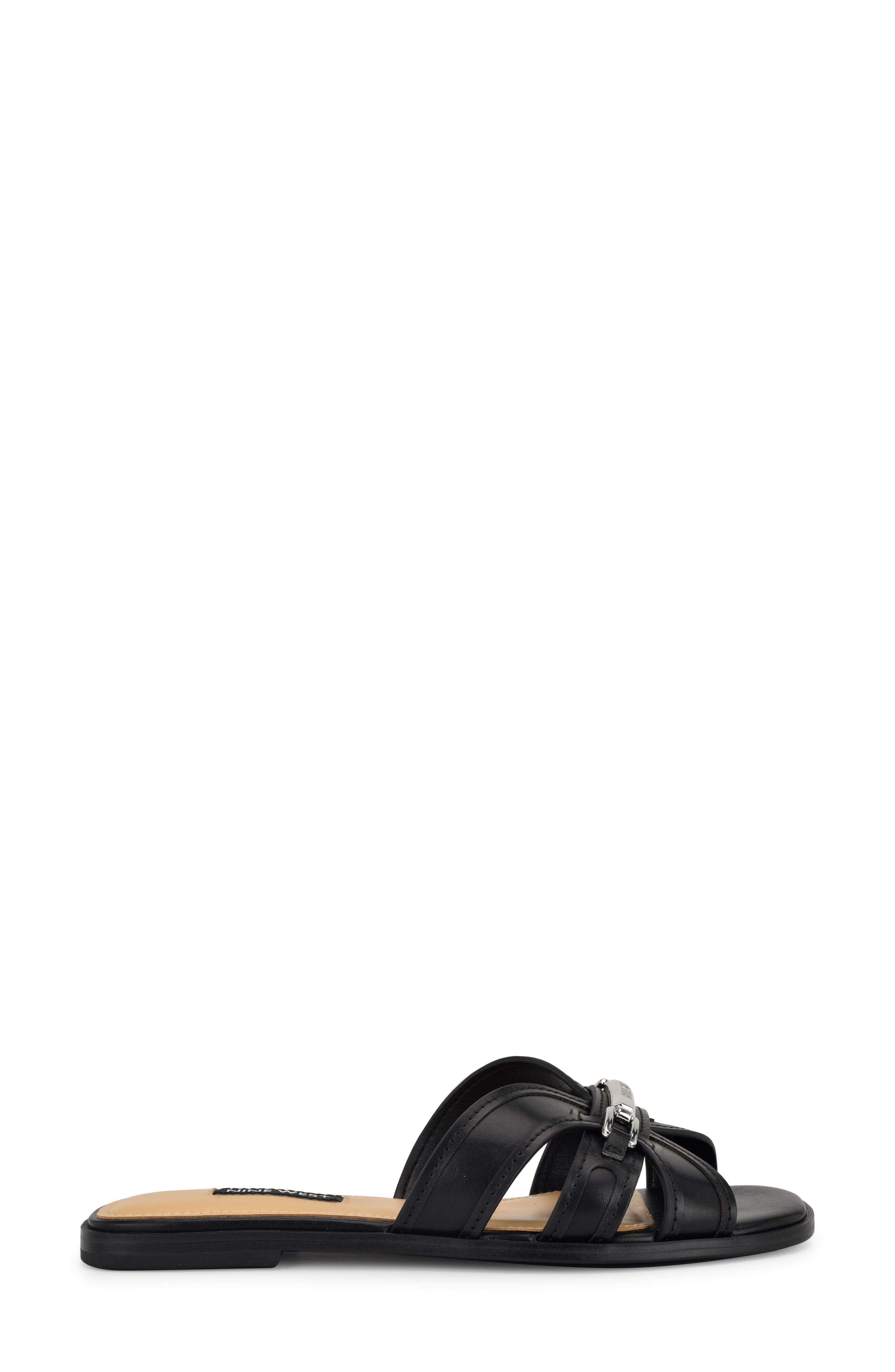 Nine West Gabie Slide Sandal, Alternate, color, Black